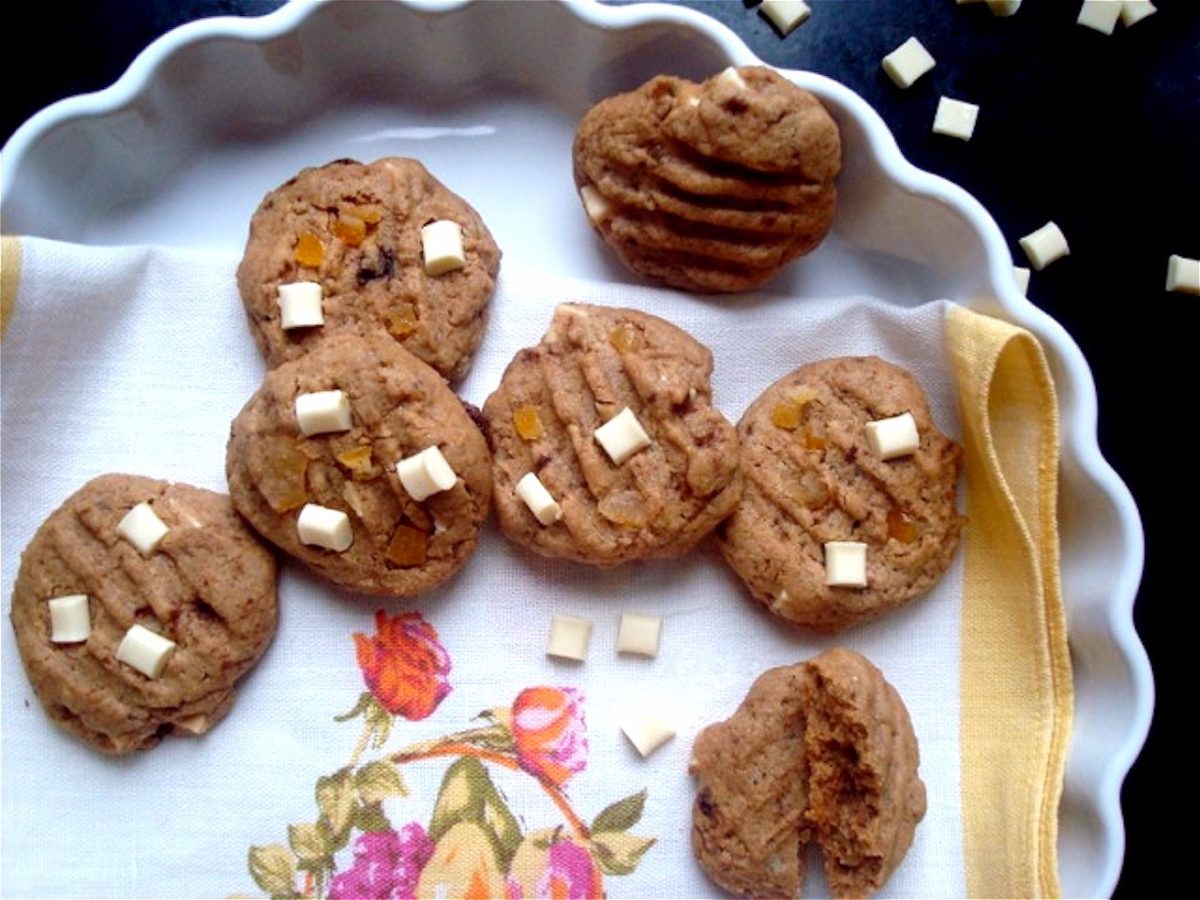 Citrónové cookies s bílou čokoládou