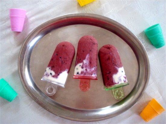 Borůvkovo-smetanové nanuky