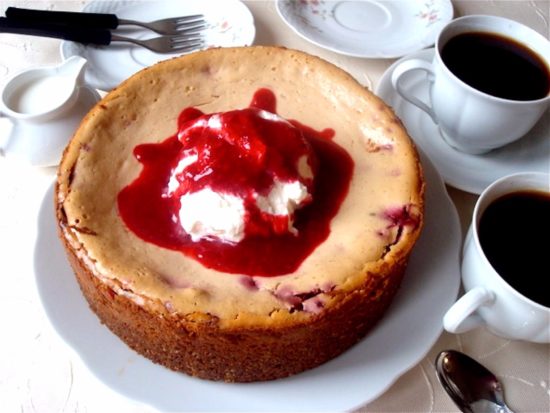 Malinový cheesecake