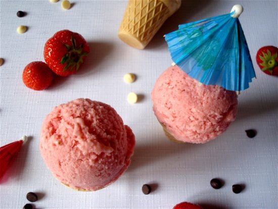 Jahodovo-jogurtová zmrzlina